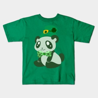 St. Patrick's Day Panda Kids T-Shirt